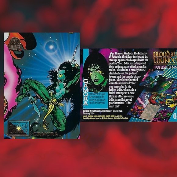 1994 Marvel Trading Cards - Blood & Thunder Full Set of 9 - Picture 10 of 11